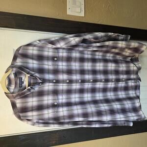 Roper Men's 3XLT Purple Plaid Long Sleeve Shirt